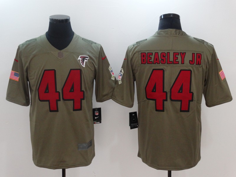 Men Atlanta Falcons #44 Beasley Jr Nike Olive Salute To Service Limited NFL Jerseys->atlanta falcons->NFL Jersey